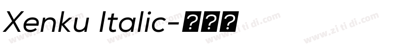 Xenku Italic字体转换 Xenku Italic字体转换